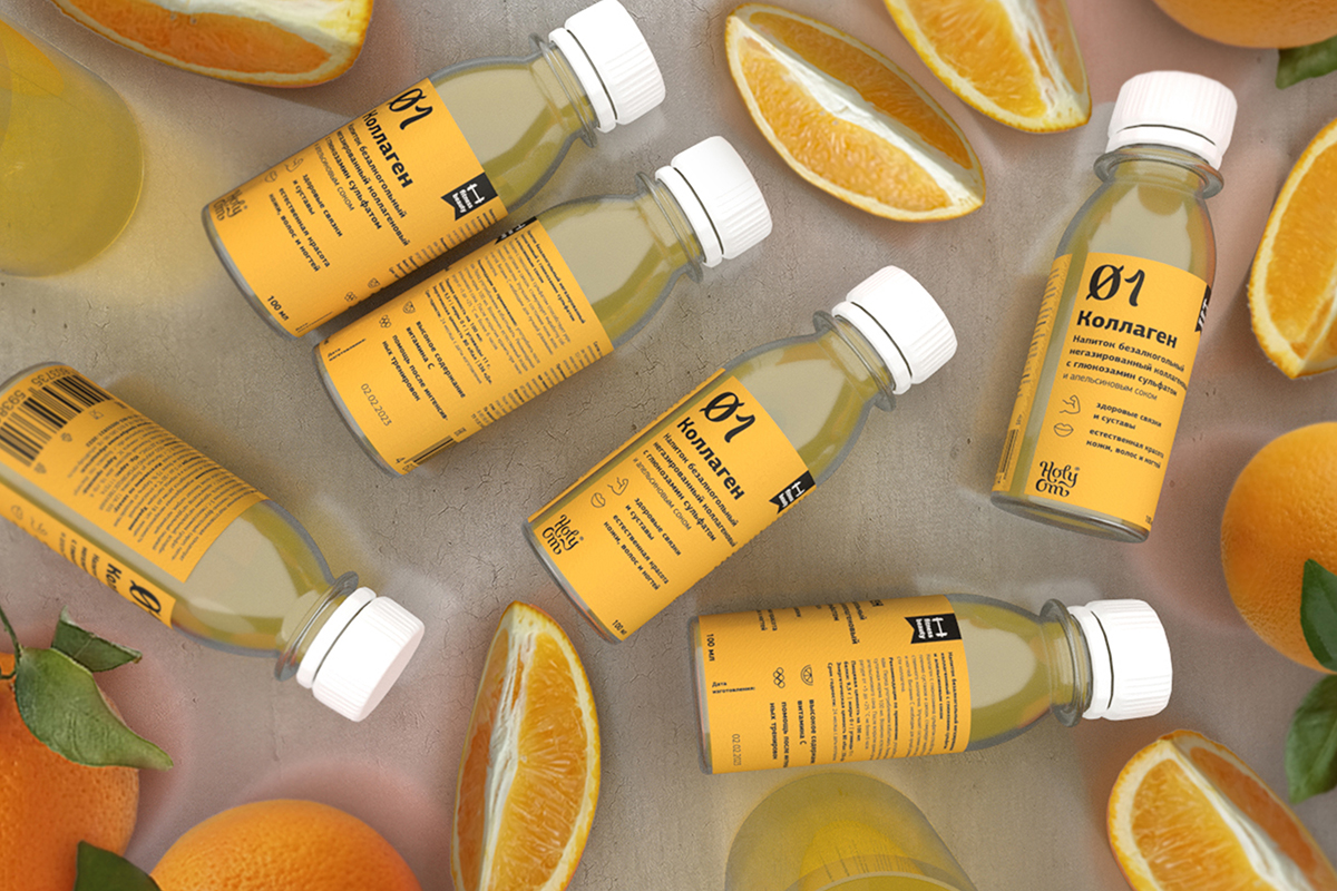 01. Напиток Коллагеновый с глюкозамин сульфатом безалкогольный негазированный 100 мл