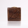 Шкатулка маленькая с узором (дерево/латунь) арт.71-0381